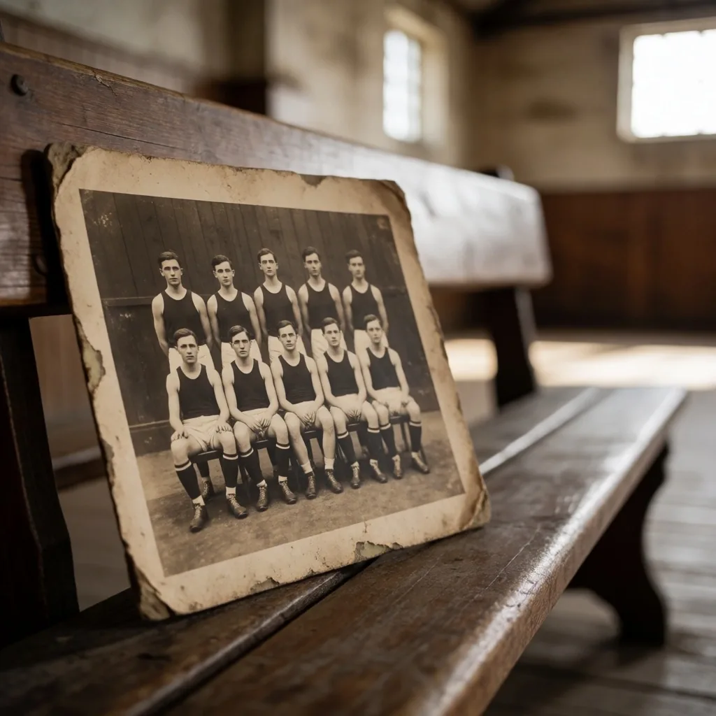 Archival team photograph of a historic British basketball club